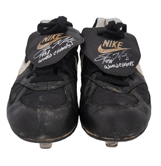 1998 Tino Martinez Game Used & Signed Nike New York Yankees Cleats-World Champs Season(J.T. Sports & Steiner)